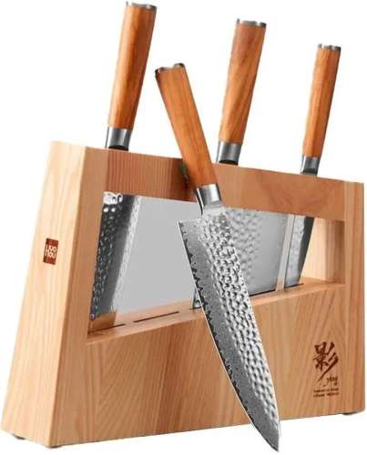 Набор кухонных ножей HUOHOU Ying HU0257 [hu0257 brown rus]